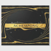 Achempong: Auric Cascade | |Liquid Gold Opulence Cadeaupapier (Vlak)