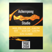 Achempong Custom Business Hours Window Decal – Lux (Vel 3)