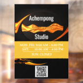 Achempong Custom Business Hours Window Decal – Lux (Vel 2)
