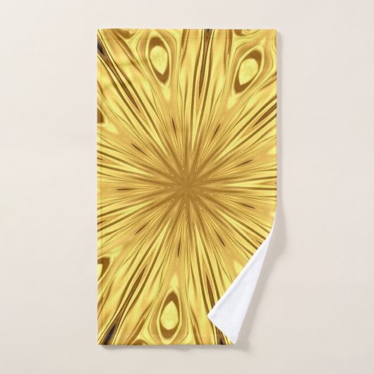 Achempong: Gilded Zenith Opulent Swirl Crimson Gol Bad Handdoek (Handdoek)