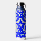 Achempong God Is Love Star Blue & Gray Stainless Waterfles (Voorkant)