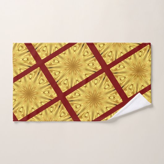 Achempong: Gold Luxry | Gilded Zenith Crimson Swir Bad Handdoek (Handdoek)