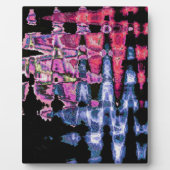 Achempong Moderne Synthwave: Roze Blau Abstract Un Fotoplaat (Voorkant)