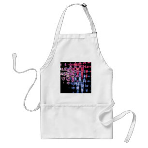 Achempong Moderne Synthwave: Roze Blau Abstract Un Standaard Schort