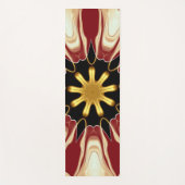 Achempong: Starburst | Deep Crimson & Gold Luxury Yogamat (Voorkant)