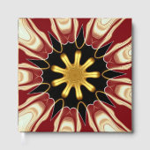 Achempong: Starburst | Dieprood & Luxe Goud Gastenboek (Voorkant)