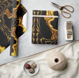 Achempong Zazzle: Luxe Zwirrel Abstracte Kunstcade Cadeaupapier