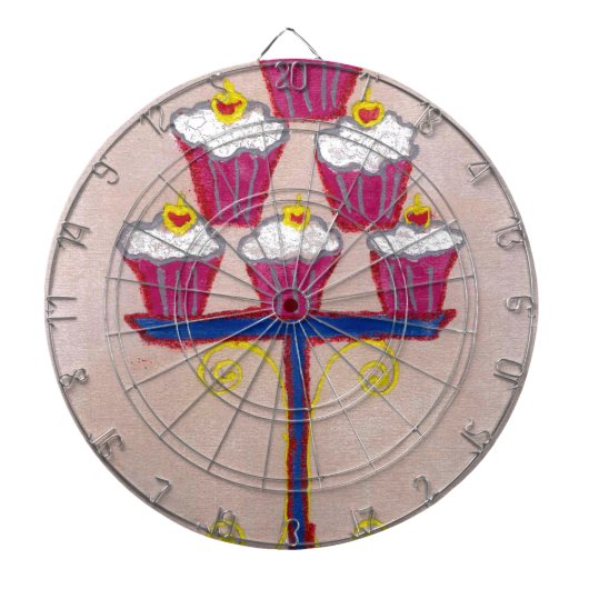 Achempong's Artful Inspirerend Cupcake Couture Dartbord (Voorkant)