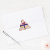 Achempong's Artful Inspirerend Cupcake Couture Driehoek Sticker (Envelop)
