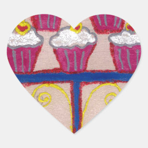 Achempong's Artful Inspirerend Cupcake Couture Hart Sticker