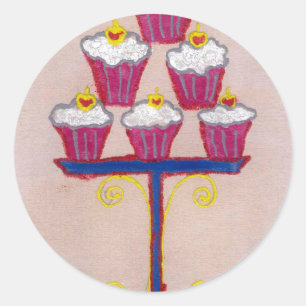 Achempong's Artful Inspirerend Cupcake Couture Ronde Sticker