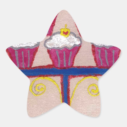 Achempong's Artful Inspirerend Cupcake Couture Ster Sticker (Voorkant)