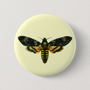 Acherontia atropos (Death's Head Hawkmol) Ronde Button 5,7 Cm