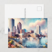 acheter bateaux Travel Vintage boston cartes posta (Devant / Derrière)