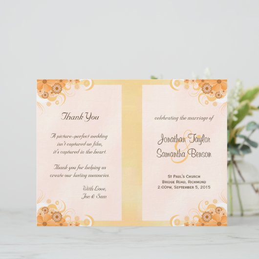 Acheter de l'or ivoire Floral Bi-Fold programmes d (Debout devant)