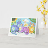 ACHETER DES AMIS DE FELINE, CARTE DE SALUT DE CHAT (Fleur jaune)