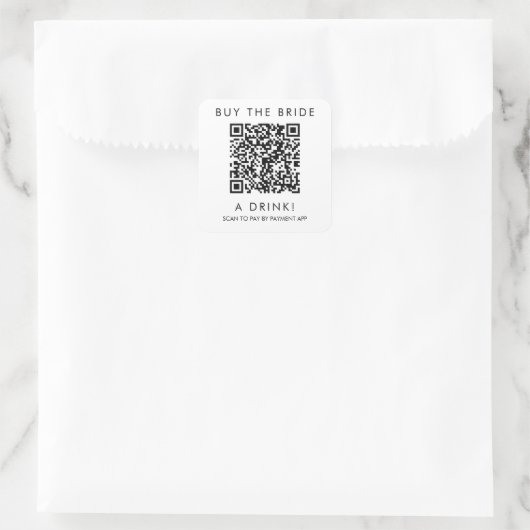 Acheter l'Épouse une boisson Sticker QR (Sac)