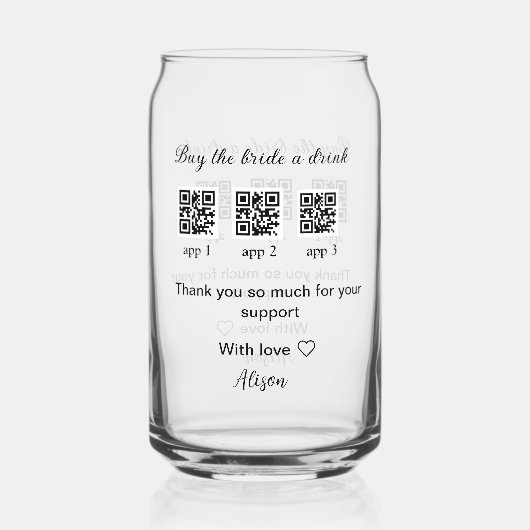 acheter une boisson acheter mariée scanner QR code (Recto)