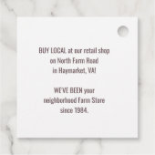Acheter une étiquette de produit local avec des fl (Dos)