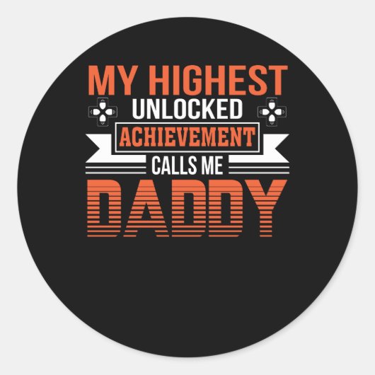 Achievement roept me op tot videogamer pa ronde sticker (Voorkant)