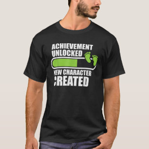 Achievement Unlocked Nieuw personage Creëer Funny T-shirt
