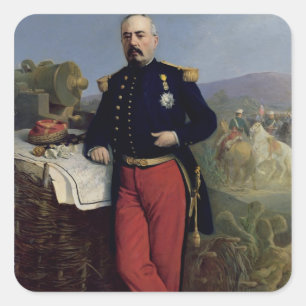 Achille Bazaine 1867 Vierkante Sticker