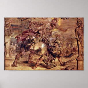 Achilles Defeated Hector.. door Peter Paul Rubens Poster