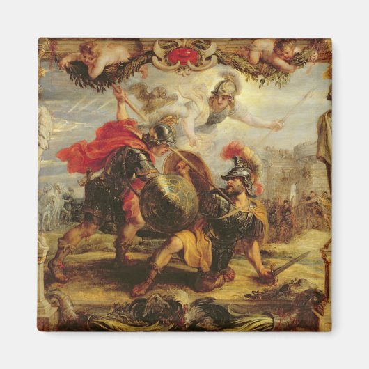 Achilles Defeting Hector, 1630-32 Magneet (Voorkant)