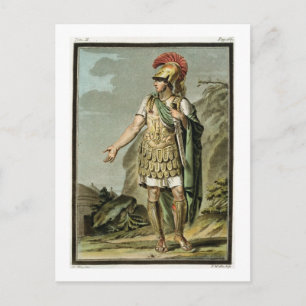Achilles in Armor, kostuum voor 'Iphigenia in Auli Briefkaart