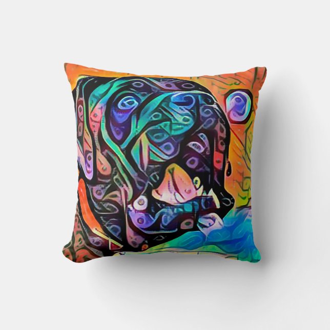 Achilles the Cane Corso Bubble Pillow Kussen (Voorkant)