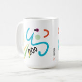 Achoo Abstracte Moderne Kunst Retro Mok (Voorkant links)