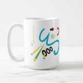 Achoo Abstracte Moderne Kunst Retro Mok (Links)