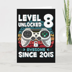 Acht 8jr Verjaardag Zoon Jongen Grappige Gamer 8e Kaart