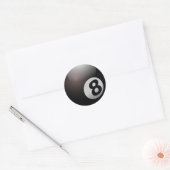 Acht baall ronde sticker (Envelop)