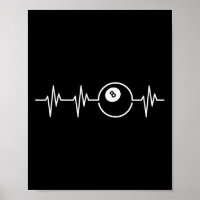 Acht bal hartslag grappige biljart liefhebber of s