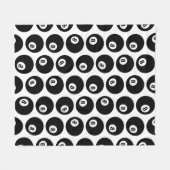 Acht-Ball Billiards Pool Patroon CUSTOOR Fleece Deken (Voorkant (Horizontaal))