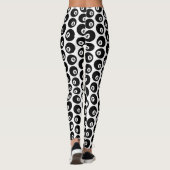 Acht-Ball Billiards Pool Patroon CUSTOOR Leggings (Achterkant)