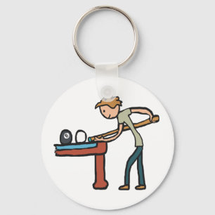 Acht balpool sleutelhanger