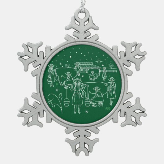 ACHT DAG CHRISTMAS / Snowflake Ornament (Voorkant)