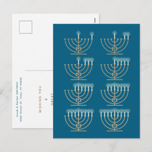 Acht Hanukkah Nights Holiday Kaart