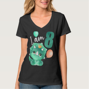 Acht jaar oud, acht jaar oud, ongeschikt, jongetje t-shirt