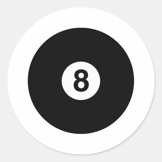 acht kogel ronde sticker (Voorkant)