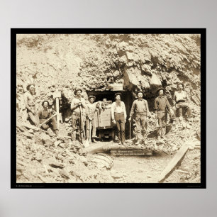 Acht Mannen bij Montana Mine in SD 1889 Poster