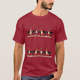 Acht Melkmeisjes Knip-mal Stencil-Stijl 4 T-shirt