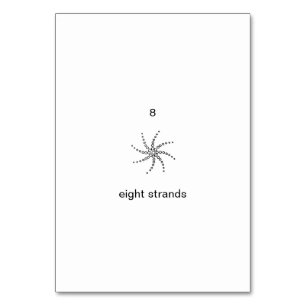 Acht strengen, aangepaste nummer flashcards kaart