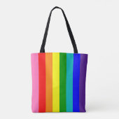 Acht Stripe Rainbow Pride-vlag Draagtas (Achterkant)