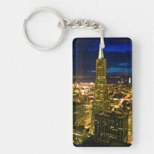 Acht uitzicht San Francisco. Sleutelhanger