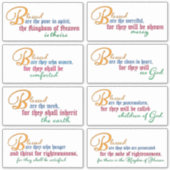 Acht zaligheden—Matteüs 5:1-12 Sticker (Voorkant)