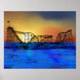 Achtbaan Seaside Heights Poster