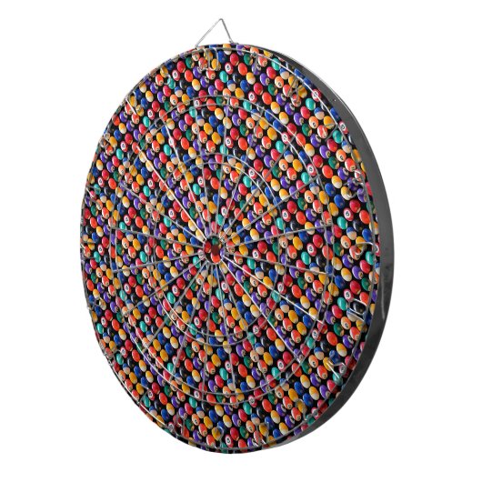 Achtbal de kleuren, dartboard met kunstkleppen dartbord (Voorkant Rechts)